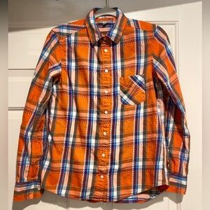 Uniqlo long sleeve button down plaid shirt - small -
